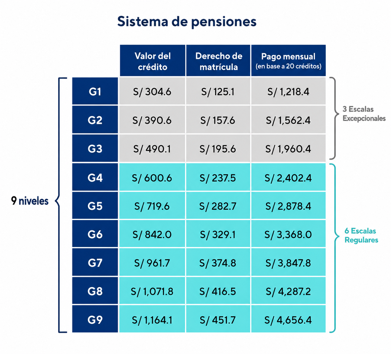 Niveles de pago